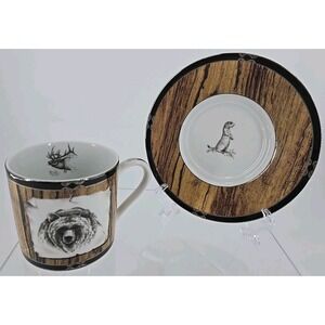 2 Pcs SIGNED Lynn Chase American Pages Mug & Saucer Set